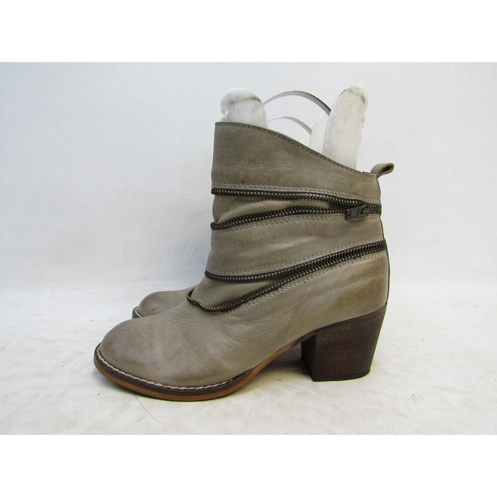 Sundance Womens Size 35 EUR Brown Leather Zip Ankle Fashion Boots Booties